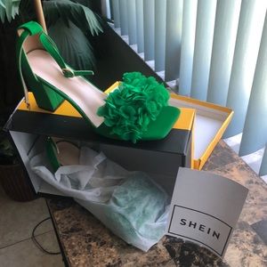 Green high heels